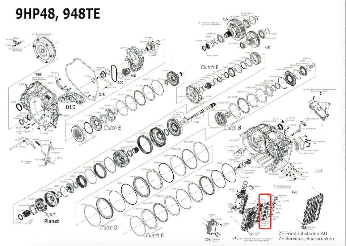 Transmesun Otomatik Şanzıman 9HP-48 Solenoid Valf Tamir Kütesi 10 Land Rover Range Rover Evoque için Bireysel Solenoid Valf Setleri